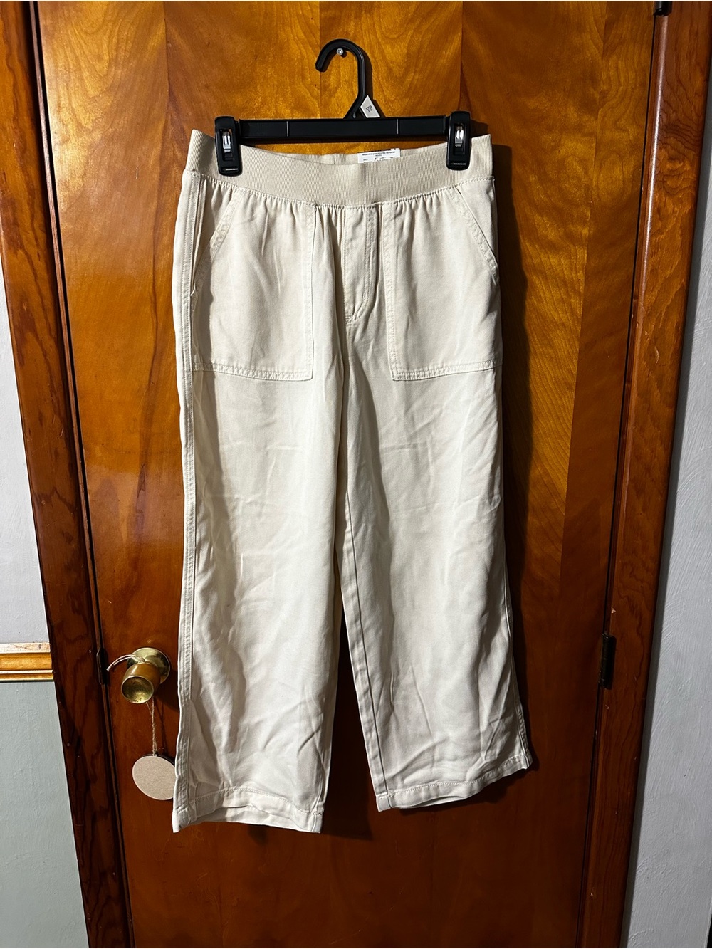 St. John's Bay Cream Wide-Leg Pants cropped